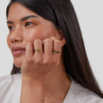 Elisa – Anillo dorado con delicada doble fila.