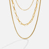 Josefína – Collar de oro de tres capas con delicados eslabones.
