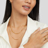 Josefína – Collar de oro de tres capas con delicados eslabones.
