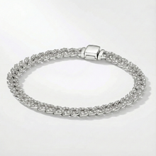 Pulsera cubana con moissanita