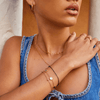 Pulsera de ónix y piedra blanca