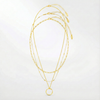 Three-row open collar necklace