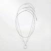 Three-row open collar necklace
