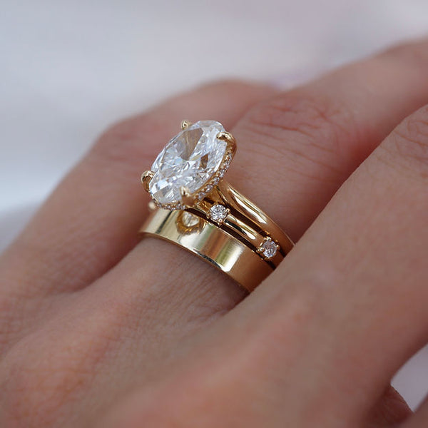 Johana – anillo solitario con diamante redondo.
