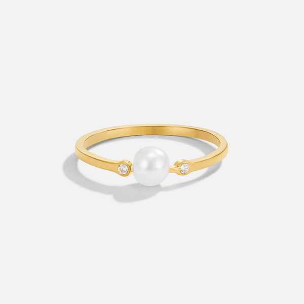 Anillo de perla de perlas de agua dulce