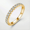 Anillo de boda con moissanita