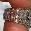 Anna-Lena – Anillo de diamante plateado con corte redondo.