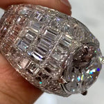 Anna-Lena – Anillo de diamante plateado con corte redondo.