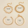 Elan Mercer Conjuntos de pulsera | Oro blanco