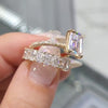 Nadja – Rectangular center diamond ring.