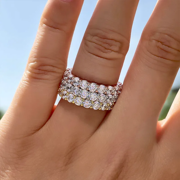 Eliška – Anillo de diamante con doble banda.