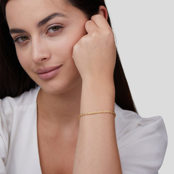 Isabela - Pulsera dorada trenzada chic