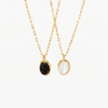 Veronika – Collar dorado doble con acentos negros.