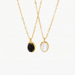 Veronika – Collar dorado doble con acentos negros.